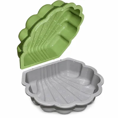 Produktbild von Sand- & Wassermuschel 2er Set 86cm Grün/Grau Planschbecken, KI-generiertes Bild