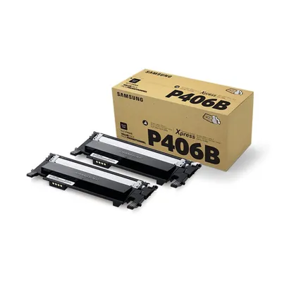 Produktbild von Samsung CLT-P406B 2er-Pack Schwarz Original Tonerkartusche, Schwarz, 2 Stück(e)