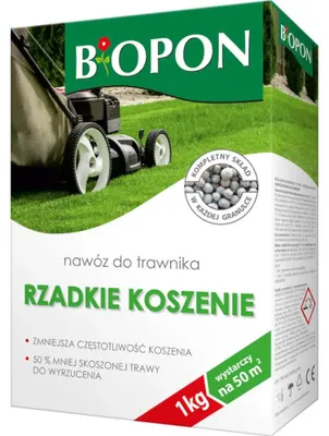 Obrázok produktu pre Tvrdý Hnojiv Pre Zredké Kosienie Trávy 1Kg Biopon
