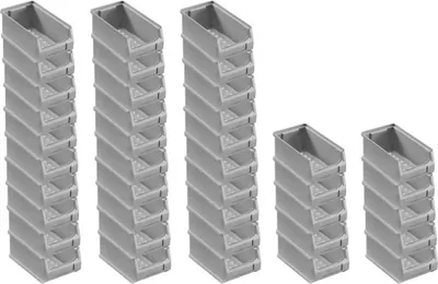 Produktbild von SuperSparSet 40x Graue Sichtlagerbox 2.0 | HxBxT 7,5x10x17,5cm | 0,8 Liter | Sichtlagerbehälter, Sichtlagerkasten, Sichtlagerkastensortiment, Sortierbehälter