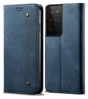Immagine prodotto di Custodia Galaxy S21 Ultra 5G, Custodia a portafoglio in pelle con chiusura magnetica e supporto per Samsung Galaxy S21 Ultra 5G Blu