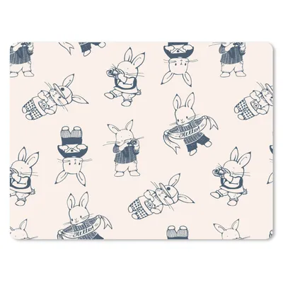 Produktbild von MuchoWow® Mauspad Mousepad Kaninchen - Vintage - Schnittmuster 23x19 cm - Mousepads - Maus Mat - Pad - Mausunterlage - Schreibtischunterlage - Mauspad