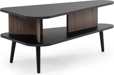 Produktbild von Couchtisch PINELLI PN-02 Wohnzimmertisch 100 cm Beistelltisch Sofatisch Kaffeetisch Wohnzimmer Modern (Graphitschwarz / Captains Deck)