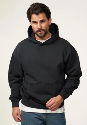 Produktbild von BEHYPE STUDIOS Herren Kapuzenpullover BHSOITA Herren Heavy Oversize Blank Kapuzenpullover Sweatshirt Raglan Sweater