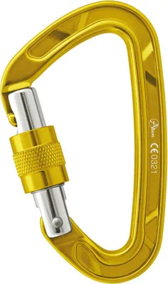 Alukarabiner D CLASSIC Screw von Aliens; gelb; mit Schraubverschluss; geeignet für Klettern.