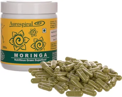 Produktbild von Nahrungsergänzungsmittel Aurospirul Moringa (500 Kapseln) 7854