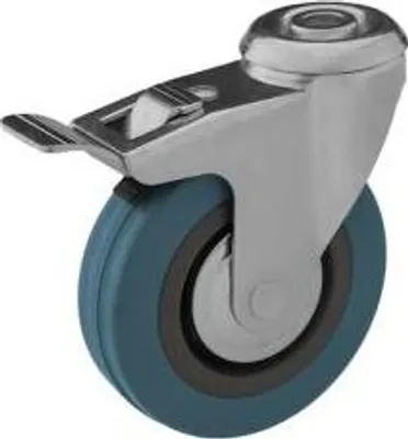 Produktbild von BKshop | Schwerlastrollen - Fi 75, 45 Kg | Lenkrollen, Transportroller, Grau - Gummirollen, Bockrollen, Möbelrollen, Transporthilfe Rollen