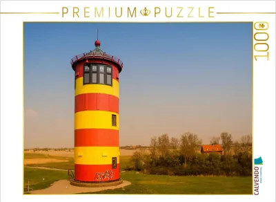 Produktbild von CALVENDO Puzzle Pilsumer Leuchtturm | 1000 Teile Lege-Größe 64x48cm Foto-Puzzle für glückliche Stunden