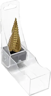 Produktbild von Wiltec HSS Stufenbohrer titanbeschichtet, 4-32 mm, Schaft Ø 10 mm, Kegelbohrer mit Titanbeschichtung, Schälbohrer für Edelstahl, Konusbohrer Senkbohrer