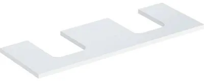 Produktbild von Geberit ONE Waschtischplatte, Ausschnitt 2-fach, für Aufsatzwaschtisch Schalenform, 135x3x47cm, 505.276.00.1
