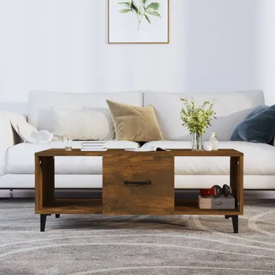 Produktbild von vidaXL Couchtisch Räuchereiche 102x50x40 cm Holzwerkstoff - Couchtisch - Couchtische - Beistelltisch - Sofatisch