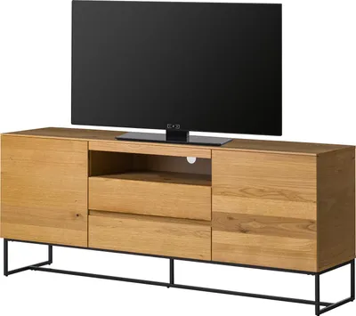 Produktbild von home24 Tv-Lowboard - Echtholzfurnier / Eisen - Breite 165 cm