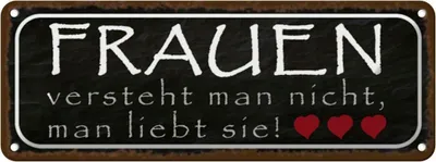 Produktbild von vianmo Blechschild 10x27 cm Frauen versteht man nicht Familie Freunde