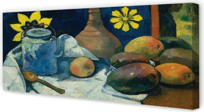 Imagen del producto de Cuadro sobre lienzo, 125x50 cm. Obra de arte para pared, bodegón