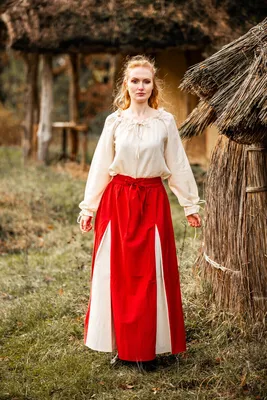 Produktbild von Mittelalter Rock Rot/Natur" Isabella" S/M