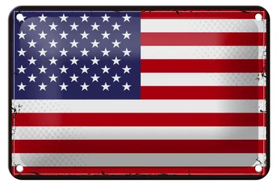 Produktbild von Blechschild Flagge Vereinigte Staaten 18x12cm Retro States Dekoration