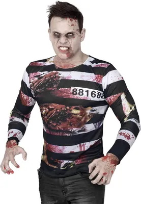 Produktbild von Halloween Shirt Zombie Sträfling M / L