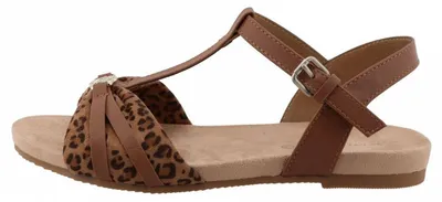 Image de Tom Tailor - Sandales plates pour femmes, couleur marron, style décontracté