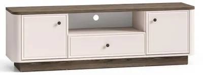 Produktbild von Selsey Vilavio – TV-Lowboard 2-türig, Schublade & Fach, Kaschmir/Eicheoptik Dunkel, 160 cm