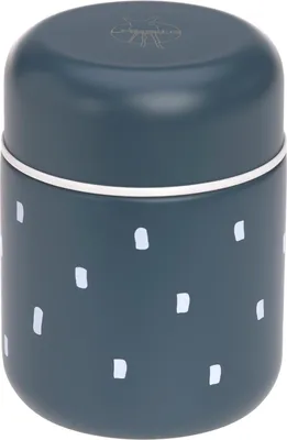 Produktbild von LÄSSIG Baby Kinder Thermo Warmhaltebox Brei Snacks auslaufsicher Edelstahl 350 ml/Food Jar Happy Prints midnight blue