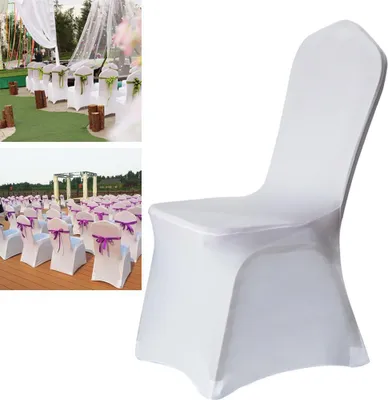 Obrázek produktu pro XINZI Univerzální kryty židlí Stretch White Chair Covers Moderní pro svatby a párty dekorace (100 kusů)