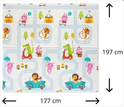 Obrázok produktu pre Milly Mally Skladacia penová podložka, 197 x 177 cm - Play Street