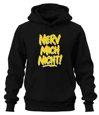 Obrázok produktu pre Mikina s kapucňou, čierna, veľkosť XXL, s nápisom "Neotravuj ma", vtipný slogan, pre introvertov