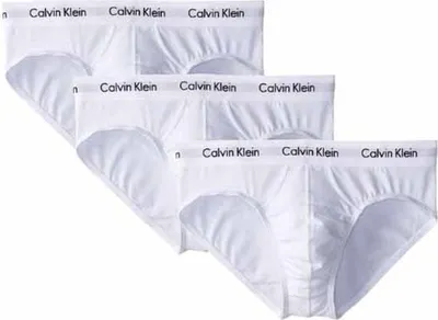 Imagen del producto de Calzoncillos bóxer tipo slip Calvin Klein, paquete de 3 unidades, color blanco, talla XL