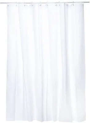 Obrázek produktu pro Závěs do sprchy Unyqoos® voděodolný, 100% polyester, bílý, 180×200 cm – elegantní design, odolný proti plísním a bakteriím, s kroužky, lze prát v pračce