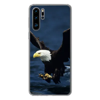 Produktbild von MuchoWow® Handyhülle Schutzhülle Hülle für Huawei P30 Pro Adler - Nahaufnahme - Wasser Silikon Softcase Handy Hülle - Schutzdeckel