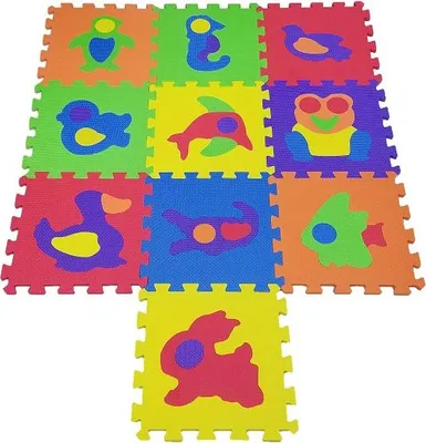 Image de COSING EVA Tapis puzzle - Animaux (10 pièces)
