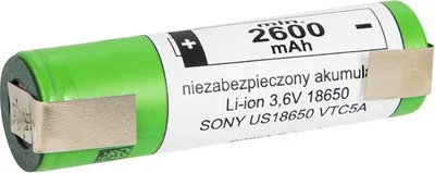 Obrázok produktu pre Batéria 3,6V 2600mAh US18650 VTC5A SONY s vývodami