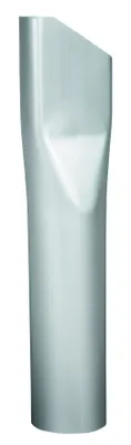 A close-up, studio shot of a gray nozzle attachment for a vacuum cleaner.