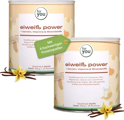 Produktbild von for you power Eiweiß Doppelpack