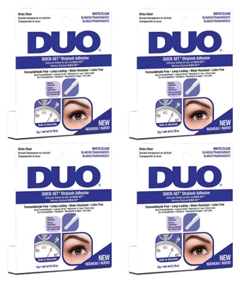 Zdjęcie produktu dla Ardell DUO – Klej do sztucznych rzęs – Quick-Set – Wygodne opakowanie 4 szt. – Wodoodporny – Przezroczysty