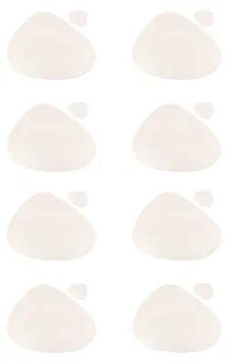 Image de Lot de 8 sets de dessous de plat et de sous-verres design - Blanc