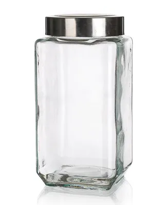 Produktbild von Glasgefäß 1,0l + Edelstahldeckel AKCENT