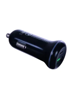 Image de 2GO USB KFZ-Ladegerät USB 3.0 + Type-C Quick Charge  schwarz