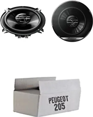 Produktbild von Lautsprecher Boxen Pioneer TS-G1320F - 13cm 2-Wege 130mm PKW Koaxiallautsprecher Auto Einbausatz - Einbauset passend für Peugeot 205 + Cabrio Front - justSOUND