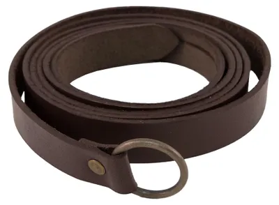 Produktbild von Mittelalterlicher Langgürtel aus Leder mit Eisenring, 160 cm, Braun