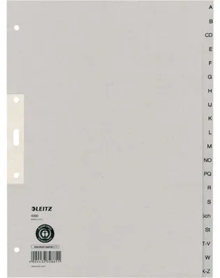 Produktbild von Leitz 43000085 Tab-Register Alphabetischer Registerindex Grau
