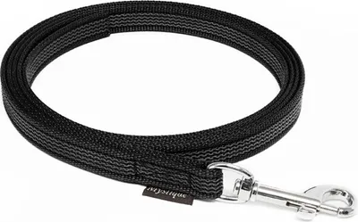 Produktbild von Mystique® Gummierte Leine 15mm mit Handschlaufe Standard Karabiner schwarz 3m