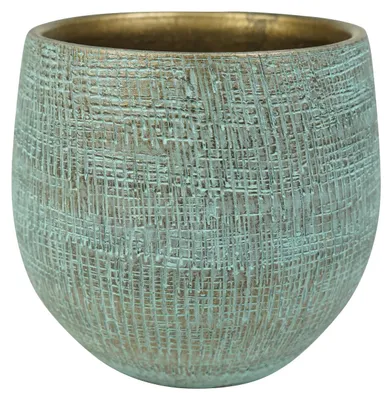 Produktbild von Steege Pflanztopf - moderner Look - blau - 22 x 20 cm