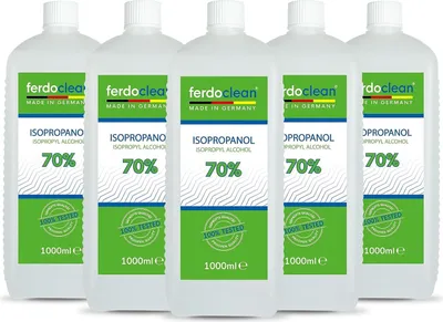Produktbild von ferdoclean Isopropanol 70% 5 x 1L Isopropylalkohol (IPA) 2-Propanol