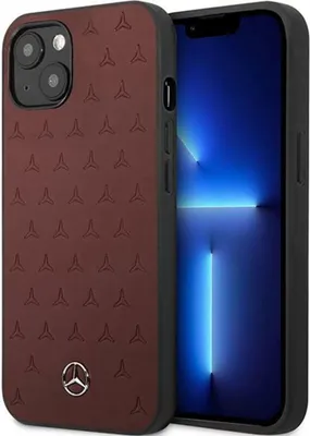 Image de Mercedes Mehcp13Spsqre Iphone 13 Mini5,4 Czerwony/Red Hardcase Leather Stars Pattern