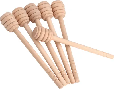 Image de 50Pcs/set Household Jam Honey Dipper Jar Dispensing Collecting Stirring Rod Stick 15cm