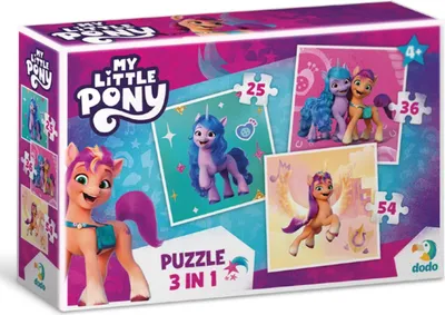 Produktbild von 3-in-1 MY LITTLE PONY PUZZLE EIN AUSSERGEWÖHNLICHES PUZZLE-SET FÜR DIE JÜNGSTEN