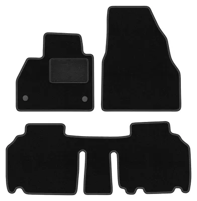 Produktbild von Velours-Fußmatten für Renault Kangoo II 2013- (Kombivan) – 4-tlg, Schwarz, passgenau – Wielganizator LUX