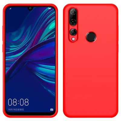 Immagine prodotto di Custodia Huawei P Smart+ 2019, custodia in silicone liquido protettiva resistente agli urti e ai graffi per Huawei P Smart+ 2019 rosso