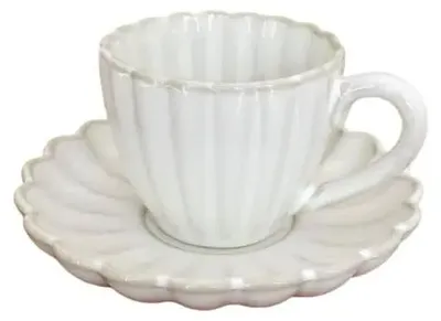Image de Bricard service espresso 12 pièces beige en porcelaine Ø10x8x7 cm et Ø14x2 cm